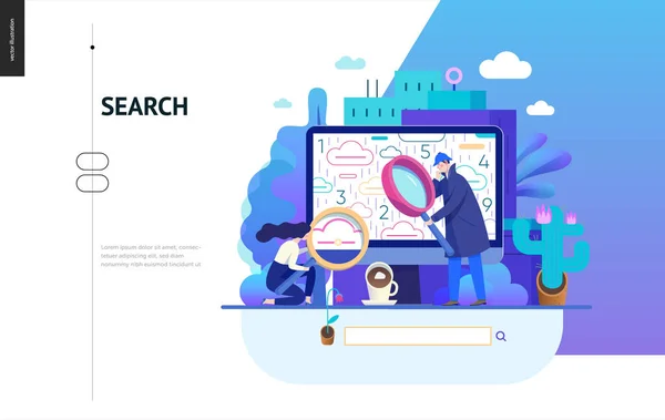 検索ページ web テンプレート ビジネス シリーズ — ストックベクタ