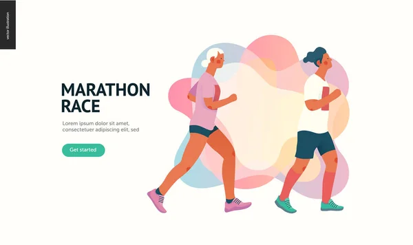 Marathon race group — Stock Vector