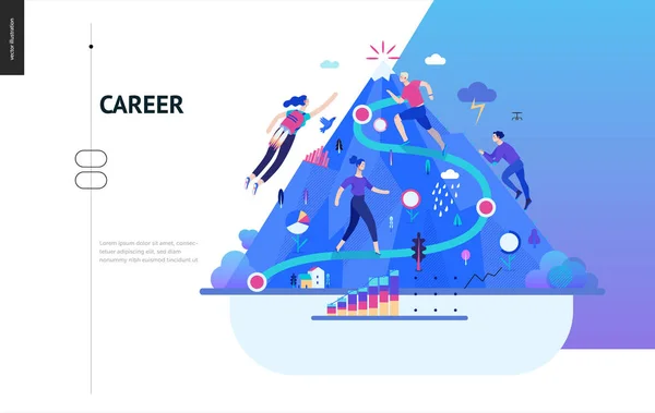 Business series - career web template — Stock Vector