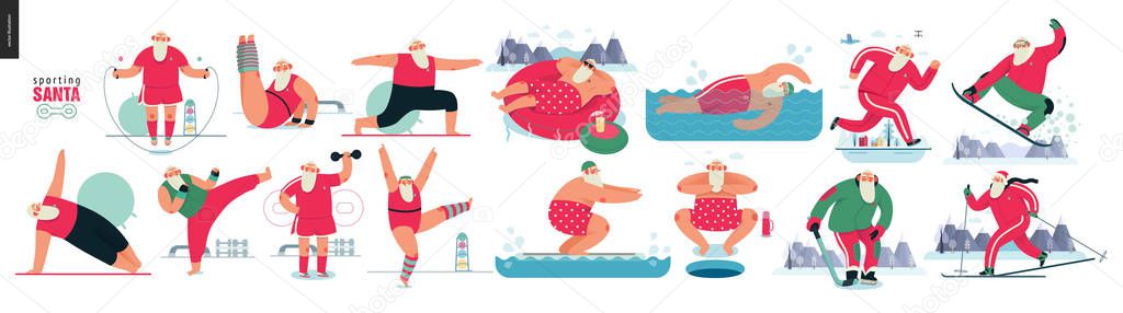 Sporting Santa - sport exercises