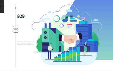 İş serisi - b2b. işletmeler için web şablonu