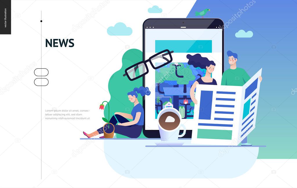 Business series - news or articles, web template