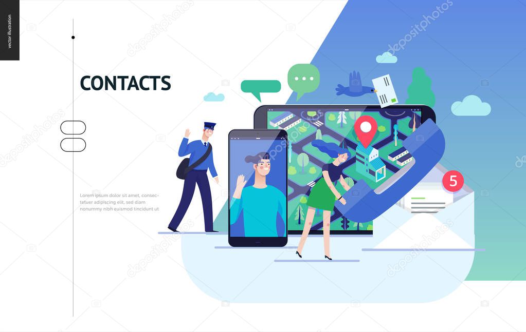 Business series - contacts web template