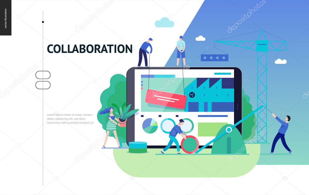 Business series - teamwork and collaboration web template