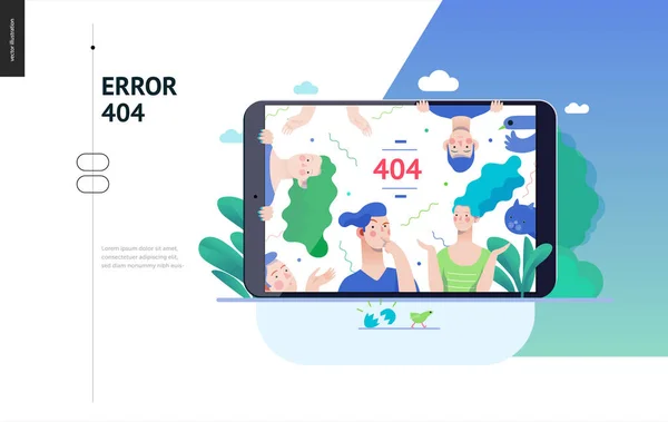 Série d'affaires - erreur 404 web template — Image vectorielle