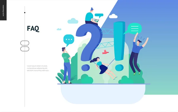 Serie Business - FAQ web template — Vettoriale Stock