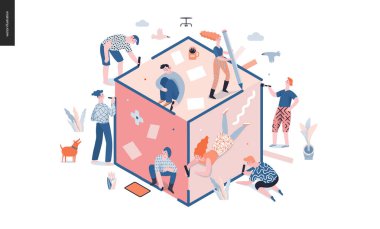 Teknoloji konu illüstrasyon