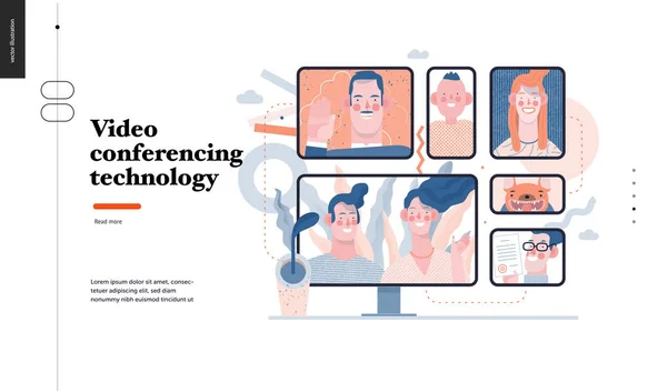 Illustrazione argomento tecnologia — Vettoriale Stock