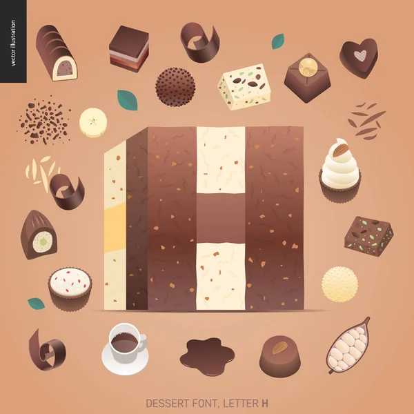 Postres temptation fuente — Vector de stock