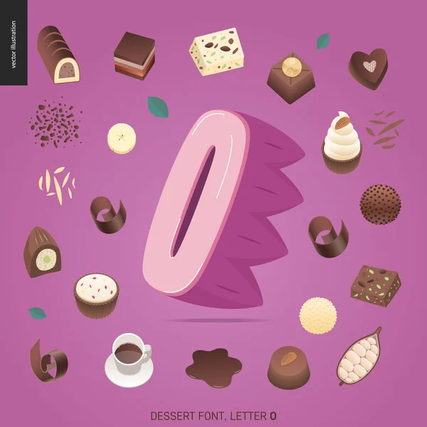 Postres temptation fuente — Vector de stock