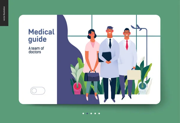 Modèle d'assurance médicale - guide médical — Image vectorielle
