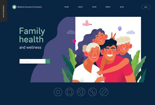 Medical insurance template - family health and wellness