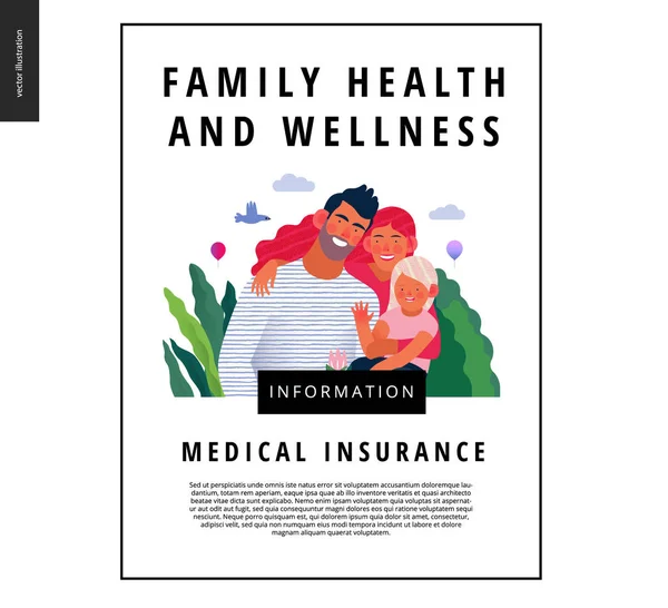 Medical insurance template - family health and wellness