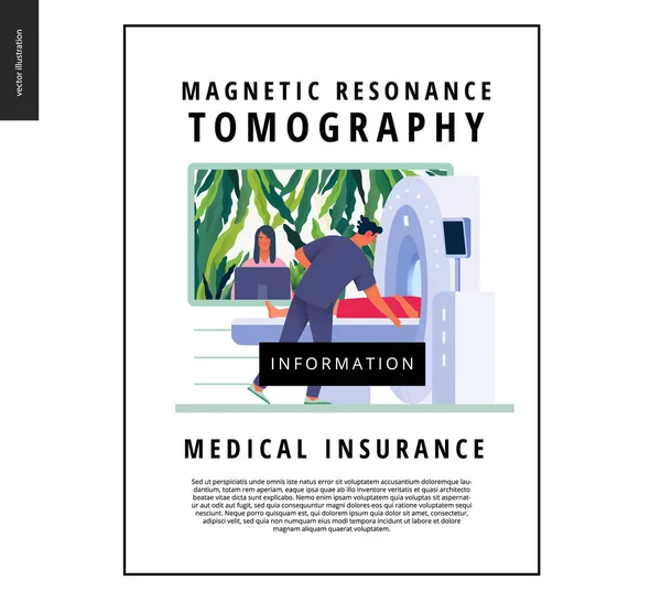 Szablon testów medycznych-MRT — Wektor stockowy