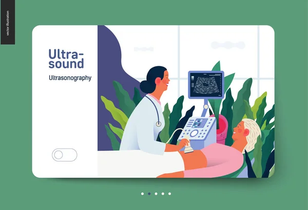 Plantilla de pruebas médicas - ultrosound — Vector de stock