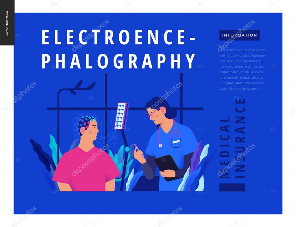 Medical tests template Blue- EEG