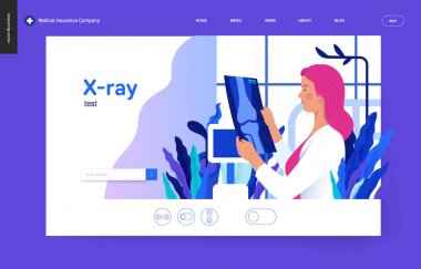 Tıbbi testler mavi şablon - x-ray testi