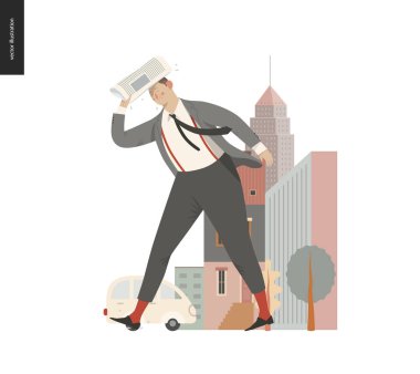 Yağmur - çalışan işadamı