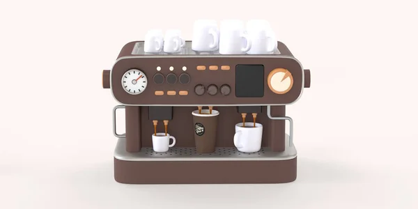 Kaffebutik 3D illustartion — Stockfoto