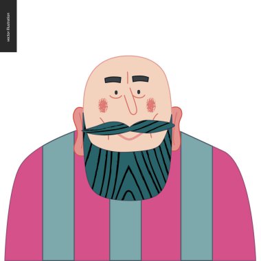 Parlak karakterlerin portreleri