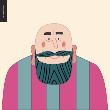 Parlak karakterlerin portreleri