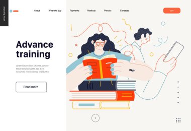 İş konuları- ileri eğitim, web şablonu