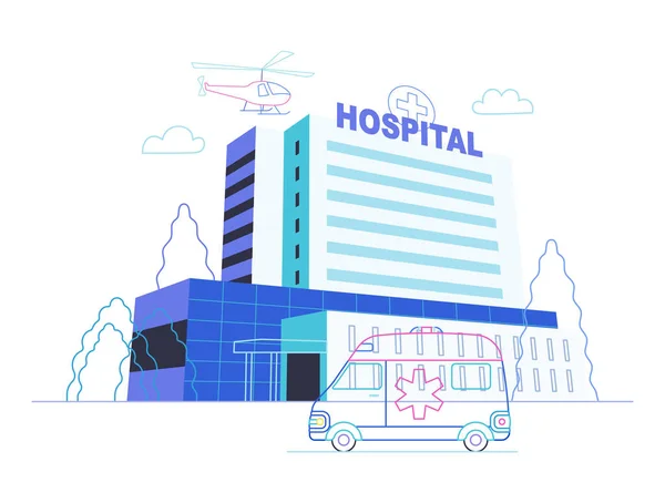 Mall för sjukförsäkring - sjukhus — Stock vektor