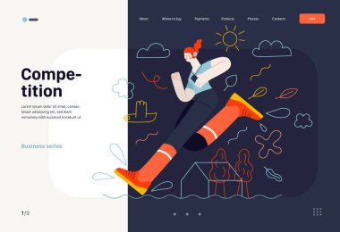 İş konuları - rekabet, web şablonu