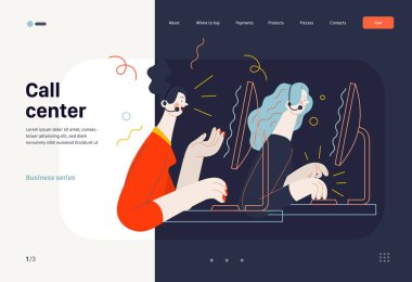 İş konuları- çağrı merkezi, web şablonu