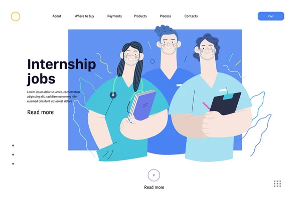 医療保険テンプレート-インターンシップ業務 — ストックベクタ
