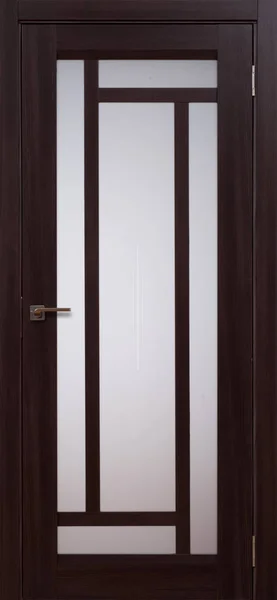 Drzwi Wykonane Drewna Uchwytem — Zdjęcie stockowe