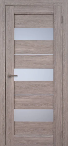 Drzwi Wykonane Drewna Uchwytem — Zdjęcie stockowe