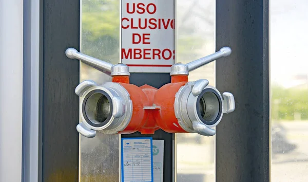 Feuerwehrhydrant Für Den Ernstfall Uhr März 2014 Barcelona Katalonien Spanien — Stockfoto