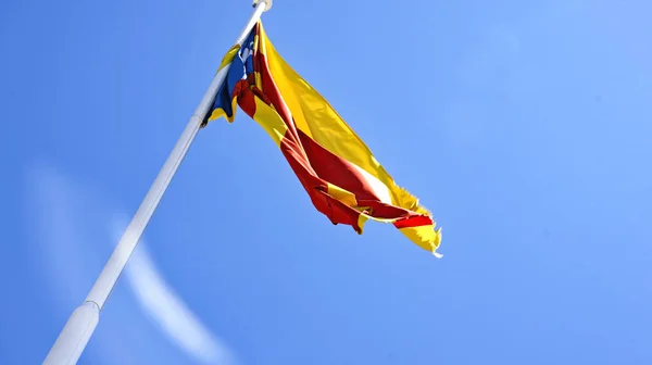 Stellar Flagga Katalanska Självständighetsrörelsen Tona Barcelona Catalunya Spanien — Stockfoto