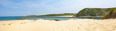 Suances beach 12:30 p.m .; June 14, 2015; Cantabria, Spain clipart