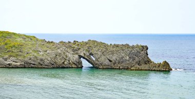 Candas beach, Asturias Prensliği, Asturias, İspanya, Avrupa