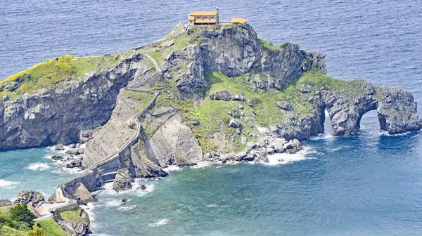 해안과 Gaztelugatxe 45분의 2015 스페인 — 스톡 사진