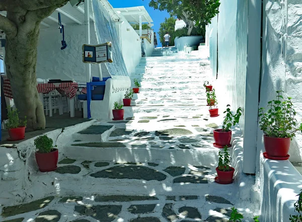 Mykonos Yunanistan Avrupa Nın Görünümü — Stok fotoğraf