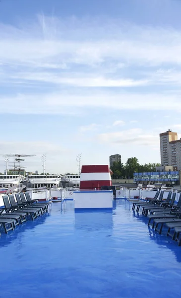 Bateau Croisière Dans Port Saint Pétersbourg Russie — Photo