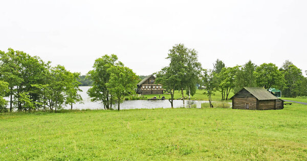 Old Russian architecture in Mandrogi; 15; 17 p.m .; July 15, 2015; Russia