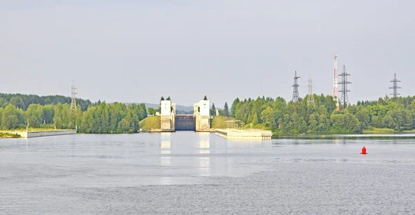 俄罗斯的河流可通航 下午6 2015年7月15日 俄罗斯 — 图库照片