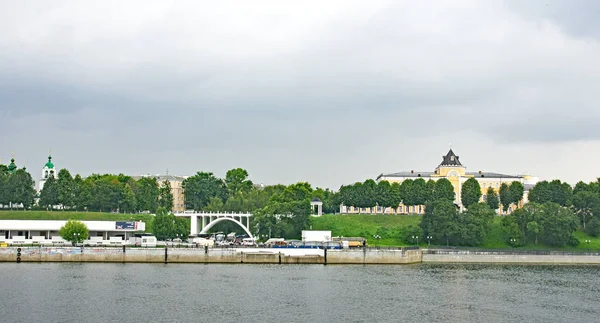 Darsena Sulle Rive Del Fiume Volga Jaroslavl Agosto 2015 Russia — Foto Stock