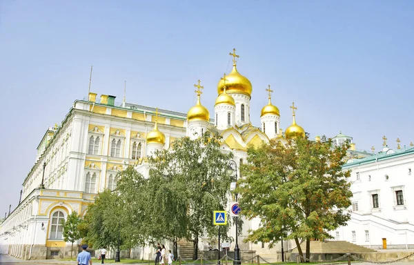Vista Dos Edifícios Jardins Kremlin Moscovo Rússia — Fotografia de Stock