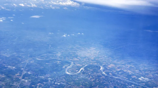 モスクワ ロシアの旅客機から空撮 — ストック写真