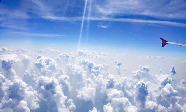 Vista Aérea Avião Comercial Sobre Moscou Rússia — Fotografia de Stock