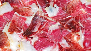 Serrano jambon İspanyol çanak; 12: 35 p.m .; 16 Aralık 2015; Barselona, Catalunya, İspanya