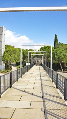 Barselona, Catalunya, İspanya, Avrupa'da Clot bölgesinin park ve bahçeleri