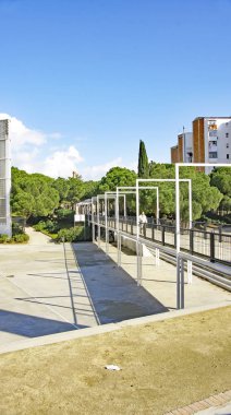 Barselona, Catalunya, İspanya, Avrupa'da Clot bölgesinin park ve bahçeleri
