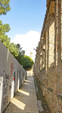 Barselona, Catalunya, İspanya, Avrupa'da Clot bölgesinin park ve bahçeleri