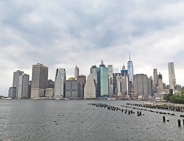 stock image Buildings and skyscrapers of New York; 18:55 p.m .; July 14, 2015; New York, USA